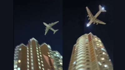 The plane was flying low on purpose to avoid the Ukrainian drones. (X/@kvistp) The plane was flying low on purpose to avoid the Ukrainian drones. (X/@kvistp)