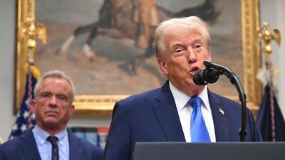 US President Donald Trump (R), alongside Secretary of Health and Human Services Robert F. Kennedy Jr. (L) (AFP) US President Donald Trump (R), alongside Secretary of Health and Human Services Robert F. Kennedy Jr. (L) (AFP)