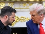 Ukraine President Volodymyr Zelensky and US President Donald Trump participate in a meeting in the Oval Office of the White House in Washington, DC, on August 18. Trump met with Zelensky on Tuesday on the sidelines of the UNGA gathering of world leaders.