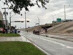 Police block off I-35E close to a U.S. Immigration and Customs Enforcement office after a reported shooting, in Dallas on Wednesday, Sept. 24, 2025. Police block off I-35E close to a U.S. Immigration and Customs Enforcement office after a reported shooting, in Dallas on Wednesday, Sept. 24, 2025.