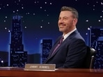 This image released by ABC shows Jimmy Kimmel on the set of "Jimmy Kimmel Live!"  on Sept. 3, 2025.