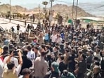 The youth-led protest turned violent as agitators pelted stones and torched the BJP office in Leh. The youth-led protest turned violent as agitators pelted stones and torched the BJP office in Leh.