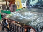 The Mahindra Thar registered in the accused’s father’s name. (HT) The Mahindra Thar registered in the accused’s father’s name. (HT)