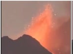 A video of the eruption was captured by one of the Indian Navy's warships. A video of the eruption was captured by one of the Indian Navy's warships.