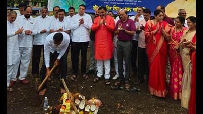 NCP, Shiv Sena banner war over Jambhulwadi Lake over bridge work NCP, Shiv Sena banner war over Jambhulwadi Lake over bridge work