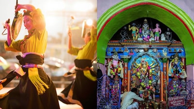 Bishnupur's Durga Puja truly special is its age: the Mrinmoyee Maa puio, dating back to 994 AD, is the oldest in the state. Bishnupur's Durga Puja truly special is its age: the Mrinmoyee Maa puio, dating back to 994 AD, is the oldest in the state.