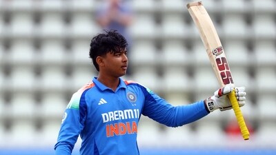 India's Vaibhav Suryavanshi celebrates (Action Images via Reuters)