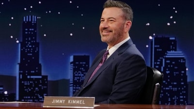 This image released by ABC shows Jimmy Kimmel on the set of "Jimmy Kimmel Live!" on Sept. 3, 2025. (AP) This image released by ABC shows Jimmy Kimmel on the set of "Jimmy Kimmel Live!" on Sept. 3, 2025. (AP)