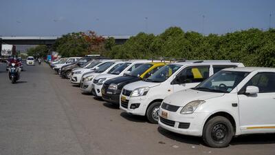 Mumbai, India - May 28, 2023: ola uber cabs are parked on the road side at Wadala in Mumbai, India, on Sunday, May 28, 2023. (Photo by Satish Bate/ Hindustan Times) (Hindustan Times) Mumbai, India - May 28, 2023: ola uber cabs are parked on the road side at Wadala in Mumbai, India, on Sunday, May 28, 2023. (Photo by Satish Bate/ Hindustan Times) (Hindustan Times)