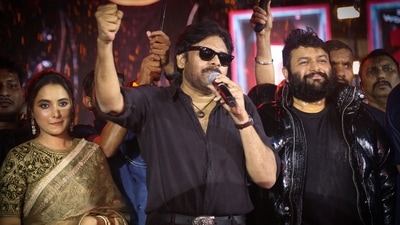 Pawan Kalyan's OG concert, which was held on Sunday, was cut short due to the downpour. Pawan Kalyan's OG concert, which was held on Sunday, was cut short due to the downpour.