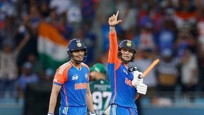 Shubman Gill and Abhishek Sharma during the IND vs PAK match (Creimas/Asian Cricket Council) Shubman Gill and Abhishek Sharma during the IND vs PAK match (Creimas/Asian Cricket Council)