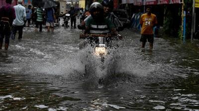 Some parts of Kolkata received more than 300mm rain in just six hours. (AFP photo) Some parts of Kolkata received more than 300mm rain in just six hours. (AFP photo)