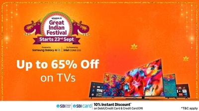 Amazon Great Indian Festival Sale price drops on 55 inch smart TVs! Shop now.