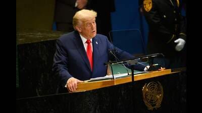 The US backed the ideas of open democracy, free trade, and collective responsibility for the world’s security and future, which formed an influential pole in the post-World War II world, against totalitarian agendas. Trump 2.0 seems to be abandoning these values. (Getty Images via AFP) The US backed the ideas of open democracy, free trade, and collective responsibility for the world’s security and future, which formed an influential pole in the post-World War II world, against totalitarian agendas. Trump 2.0 seems to be abandoning these values. (Getty Images via AFP)