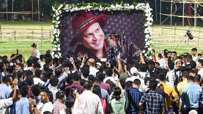 Zubeen Garg’s fans in Guwahati. (ANI) Zubeen Garg’s fans in Guwahati. (ANI)