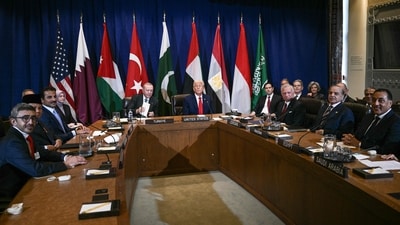 The meeting was held on the sidelines of the UNGA and included leaders from the United Arab Emirates, Qatar, Saudi Arabia, Egypt, Jordan, Turkey, Indonesia and Pakistan, (AFP) The meeting was held on the sidelines of the UNGA and included leaders from the United Arab Emirates, Qatar, Saudi Arabia, Egypt, Jordan, Turkey, Indonesia and Pakistan, (AFP)