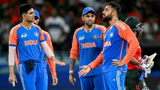 Varun Chakravarthy (2/29 in 4 overs) also got his share of wickets on a day to remain a mystery for the opposition for the batters.(AFP)