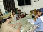 Police said the girls were also taken around the police station and were briefed about the workings of different departments that operate at police stations. (Sakib Ali/HT Photo)