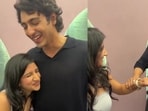 Ahaan Panday with a fan