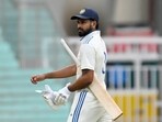 Shreyas Iyer, captain of India A, goes back to the pavilion after being lbw by Rocchiccioli of Australia A