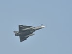 IAF Tejas fighter jet flies during the 89th Air Force Day parade at Hindon Air Force station in Ghaziabad, Uttar Pradesh. IAF Tejas fighter jet flies during the 89th Air Force Day parade at Hindon Air Force station in Ghaziabad, Uttar Pradesh.
