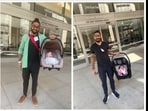 The baby was born in the front seat of the car on September 15. 