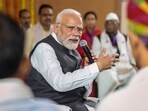 Prime Minister Narendra Modi, during an interaction with the beneficiaries of the PM-KUSUM scheme, in Banswara. Prime Minister Narendra Modi, during an interaction with the beneficiaries of the PM-KUSUM scheme, in Banswara.