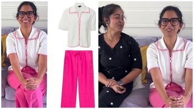 Isha Ambani stuns in comfy pink co-ord set for a casual yet chic look. (Instagram/@bollywoodwomencloset) Isha Ambani stuns in comfy pink co-ord set for a casual yet chic look. (Instagram/@bollywoodwomencloset)