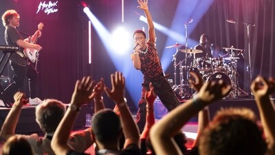 David Anthony Burke aka d4vd performs on the Casino stage during the 58th Montreux Jazz Festival (MJF), in Montreux (AP)