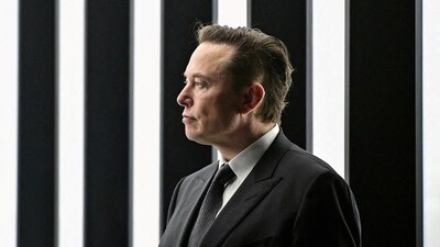 Elon Musk attends the opening ceremony of the new Tesla Gigafactory for electric cars in Gruenheide, Germany, March 22, 2022. (Reuters)