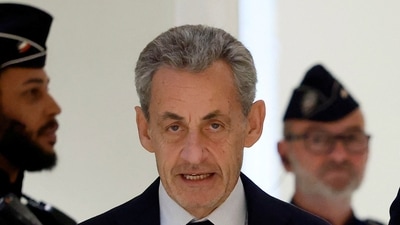 The Paris court also ordered former French president Nicolas Sarkozy to pay a 100,000-euro fine. (Reuters)
