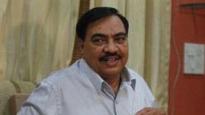 Mumbai…1st November 2011…News… Eknath Khadse - Leader of opposition in Vidhan Sabha addressing media on brutal price hike by MERC, in Mumbai… HT photo by Hemant Padalkar (Hindustan Times) Mumbai…1st November 2011…News… Eknath Khadse - Leader of opposition in Vidhan Sabha addressing media on brutal price hike by MERC, in Mumbai… HT photo by Hemant Padalkar (Hindustan Times)