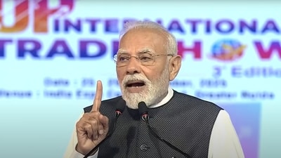 PM Modi at the inauguration of Uttar Pradesh International Trade Show. (YouTube/Narendra Modi) PM Modi at the inauguration of Uttar Pradesh International Trade Show. (YouTube/Narendra Modi)