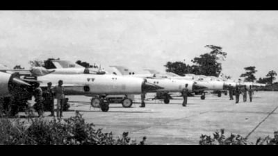 The first lot of MiG-21s were assigned to Squadron No. 28, also known as ‘First Supersonics’, right here at the Chandigarh air force station in 1963. (Photo: Anchit Gupta) The first lot of MiG-21s were assigned to Squadron No. 28, also known as ‘First Supersonics’, right here at the Chandigarh air force station in 1963. (Photo: Anchit Gupta)