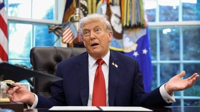 US President Donald Trump speaks about his memorandum on the implementation of the death penalty in Washington D.C, at the White House in Washington, D.C., U.S., September 25, 2025. (REUTERS)