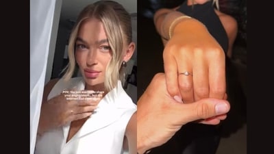 Social media users mocked the modest size of the ring, saying it was “tiny”. (Instagram/@melissawinkler_)