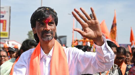 Maratha quota activist Manoj Jarange-Patil (HT Photo)