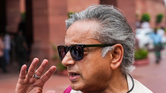 Congress MP Shashi Tharoor shared his take on team India's decision to not shake hands with Pakistani players. (PTI)