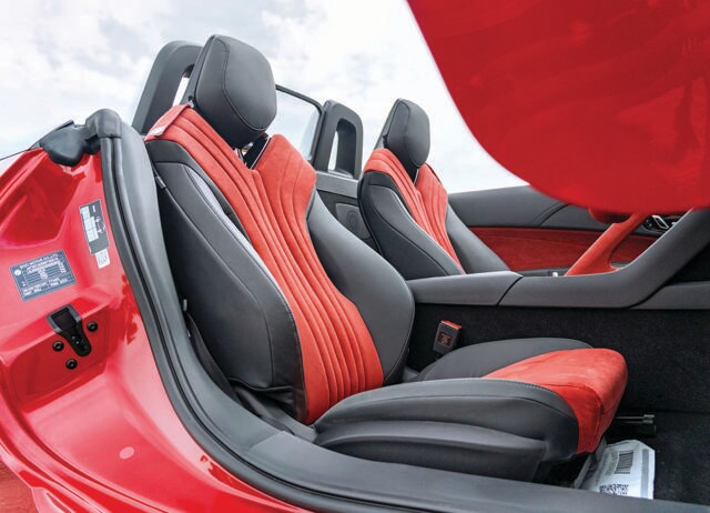 The roof folds away neatly in about 15 seconds.