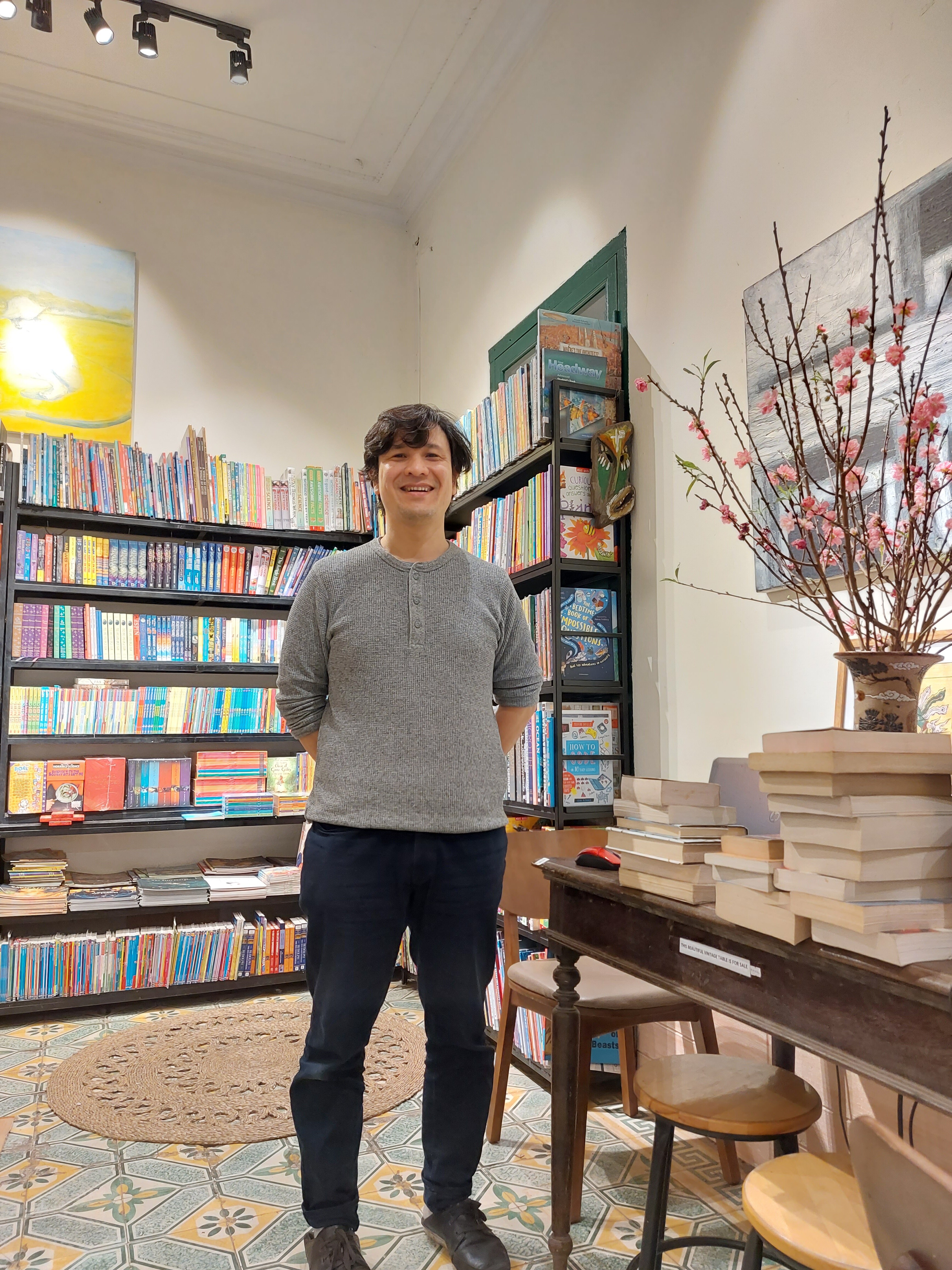 Truong, owner of The Bookworm Hanoi (Arunima Mazumdar) Truong, owner of The Bookworm Hanoi (Arunima Mazumdar)