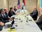 Union Minister for Commerce and Industry, Piyush Goyal, in a meeting with The Carlyle Group, CEO, Harvey Schwartz, in New York on Thursday. (@PiyushGoyal X/ANI Photo) Union Minister for Commerce and Industry, Piyush Goyal, in a meeting with The Carlyle Group, CEO, Harvey Schwartz, in New York on Thursday. (@PiyushGoyal X/ANI Photo)