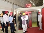 Chief minister Bhagwant Mann arriving to attend the special session of the Punjab assembly in Chandigarh on Friday. (Ravi Kumar/HT)