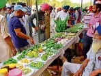 Farmers from across the state at the Kisan Mela held at Punjab Agricultural University in Ludhiana on Friday. The two-day mela will conclude on Saturday. (Gurpreet Singh/HT) Farmers from across the state at the Kisan Mela held at Punjab Agricultural University in Ludhiana on Friday. The two-day mela will conclude on Saturday. (Gurpreet Singh/HT)