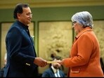 India’s new High Commissioner to Ottawa Dinesh Patnaik (left) presenting his credentials to Canada’s governor general Mary Simon on Thursday. (Credit: High Commission of India)