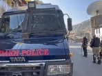 Police standing guard in curfew-bound Leh on Thursday, a day after violence erupted over statehood demands.The statehood for Ladakh movement descended into arson and street clashes on Wednesday, leaving four people dead. Police standing guard in curfew-bound Leh on Thursday, a day after violence erupted over statehood demands.The statehood for Ladakh movement descended into arson and street clashes on Wednesday, leaving four people dead.
