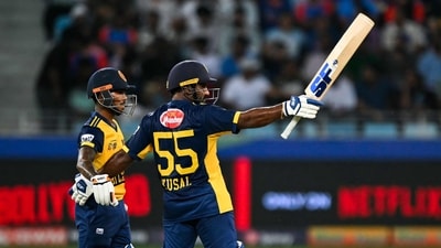 One of Sri Lanka's biggest partnerships in T20I cricket, Kusal Perera and Pathum Nissanka put on 127 runs together, and in quick time too, to keep Sri Lanka in control for much of the chase. (AFP) One of Sri Lanka's biggest partnerships in T20I cricket, Kusal Perera and Pathum Nissanka put on 127 runs together, and in quick time too, to keep Sri Lanka in control for much of the chase. (AFP)