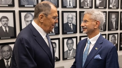 Russia foreign minister Sergey Lavrov and external affairs minister Jaishankar hold a meeting on the sidelines UN General Assembly (X/@DrSJaishankar)