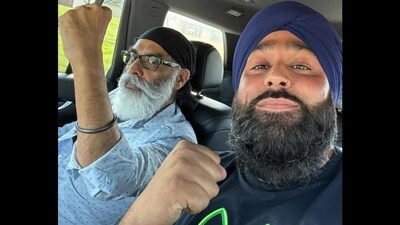 Inderjeet Singh Gosal (right) with SFJ general counsel Gurpatwant Pannun. Gosal is the Canadian coordinator of the so-called Khalistan referendum. (HT File Photo) Inderjeet Singh Gosal (right) with SFJ general counsel Gurpatwant Pannun. Gosal is the Canadian coordinator of the so-called Khalistan referendum. (HT File Photo)
