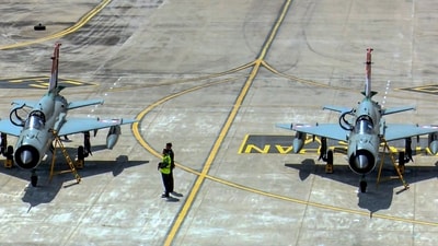 Indian Air Force MiG-21 aircraft ahead of the ceremony the Air Force station in Chandigarh which marked the official retirement of the legendary fighter jets after over six decades of service. (@IAF_MCC/X) Indian Air Force MiG-21 aircraft ahead of the ceremony the Air Force station in Chandigarh which marked the official retirement of the legendary fighter jets after over six decades of service. (@IAF_MCC/X)