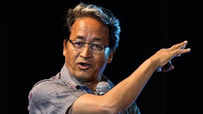 Sonam Wangchuk was arrested on Friday afternoon, just before he was scheduled to address a press conference. (PTI) Sonam Wangchuk was arrested on Friday afternoon, just before he was scheduled to address a press conference. (PTI)